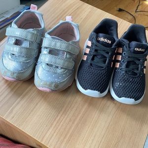 *2 pair* Toddler girls size 6T tennis shoes
